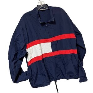 Vintage Navy and Red Windbreaker Jacket